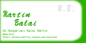 martin balai business card